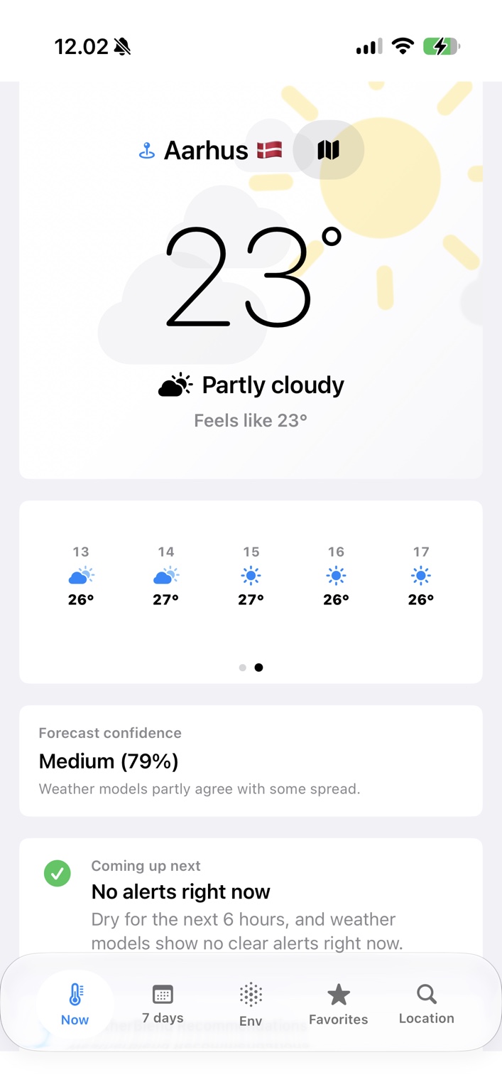 WeatherBlend outdoor and home energy screen